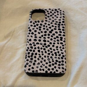 Elegant Black and White Speckled Phone Case